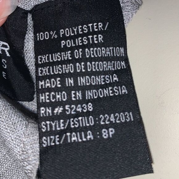 Vintage boss lady gray embroidered boxy top. 8P - Picture 8 of 8